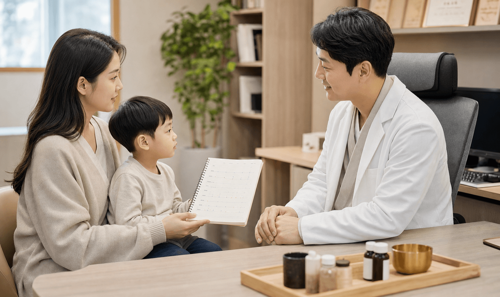 감기와 기침이 반복되는 양상을 보호자와 확인하는 소아호흡기 상담