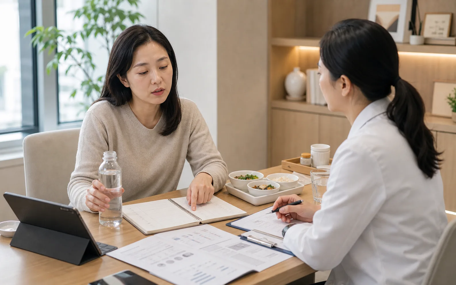 검사 수치와 생활 기록을 함께 확인하는 성인병 상담