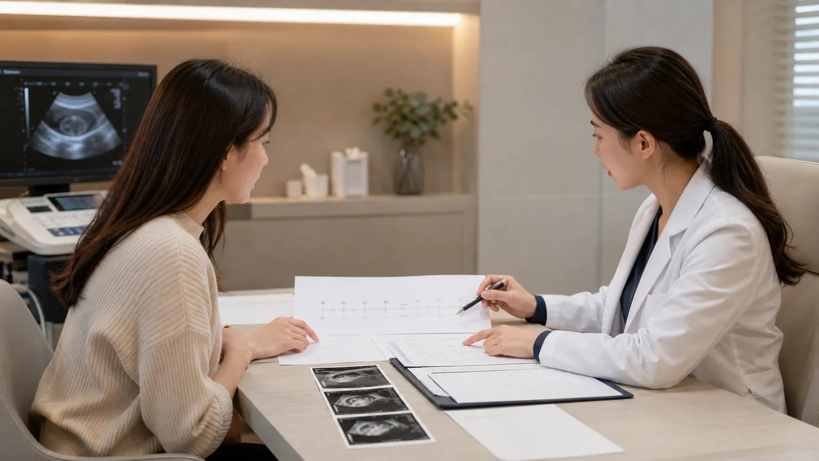 월경통과 골반 불편의 주기 기록을 확인하는 상담
