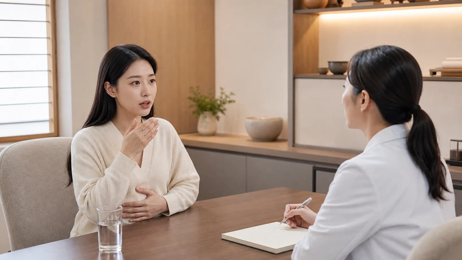월경 주기와 호르몬 검사 기록을 함께 살펴보는 상담