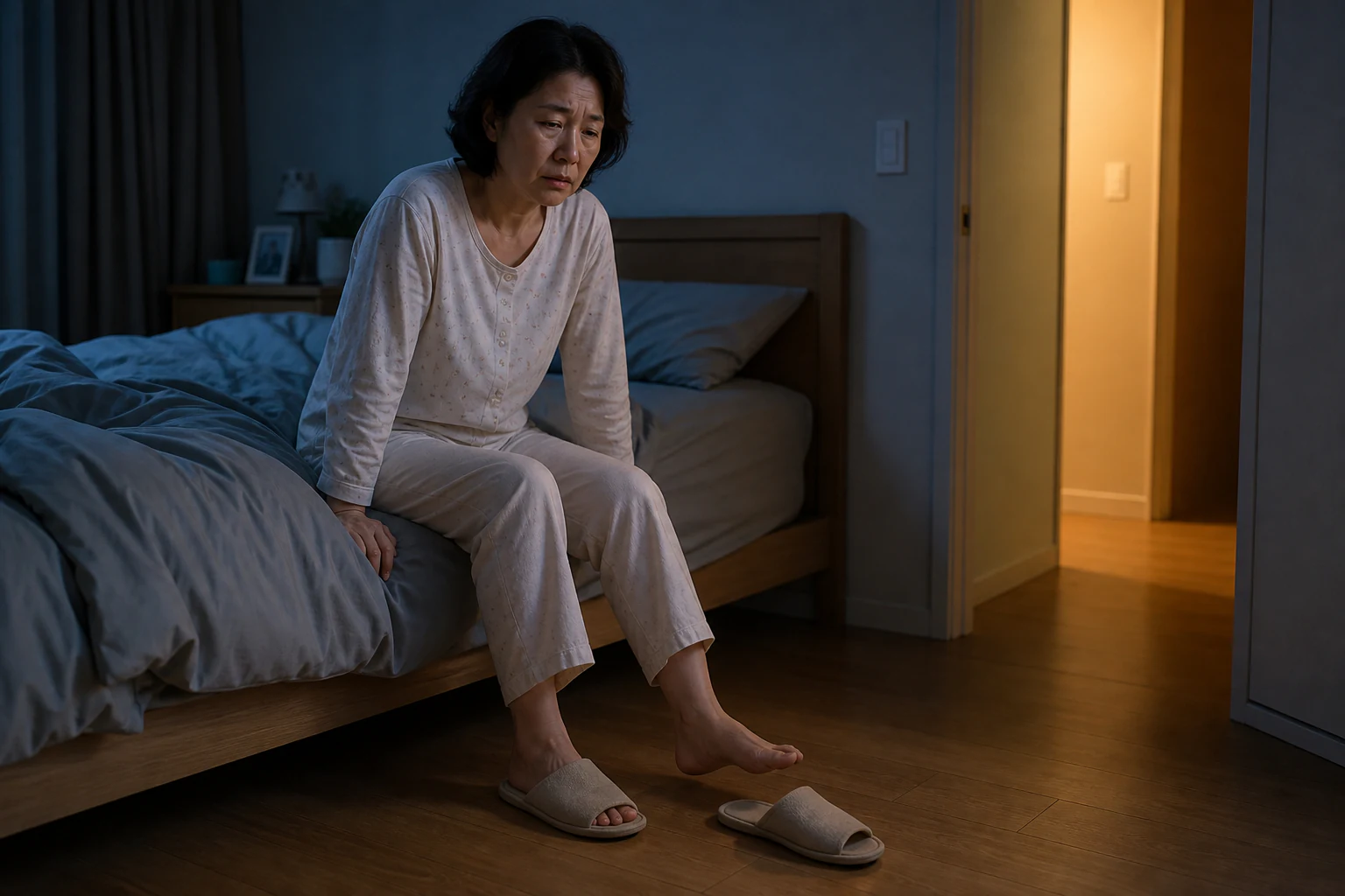 당뇨 진료 전 증상과 검사·기록을 확인하는 장면