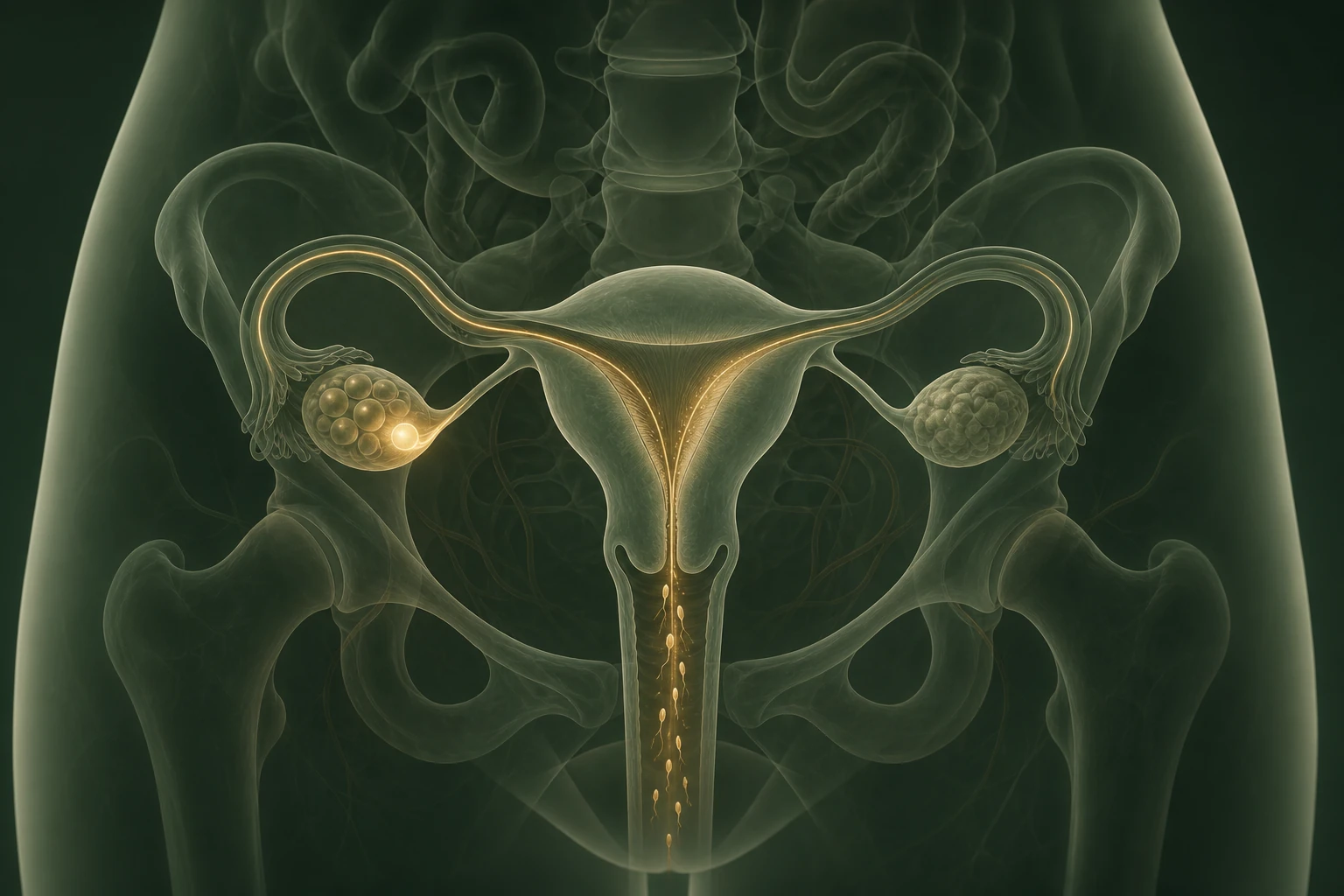 원인불명 난임의 원인과 변화가 여성 생식기관과 관련 신호에 미치는 관계를 보여 주는 질환별 의료 렌더