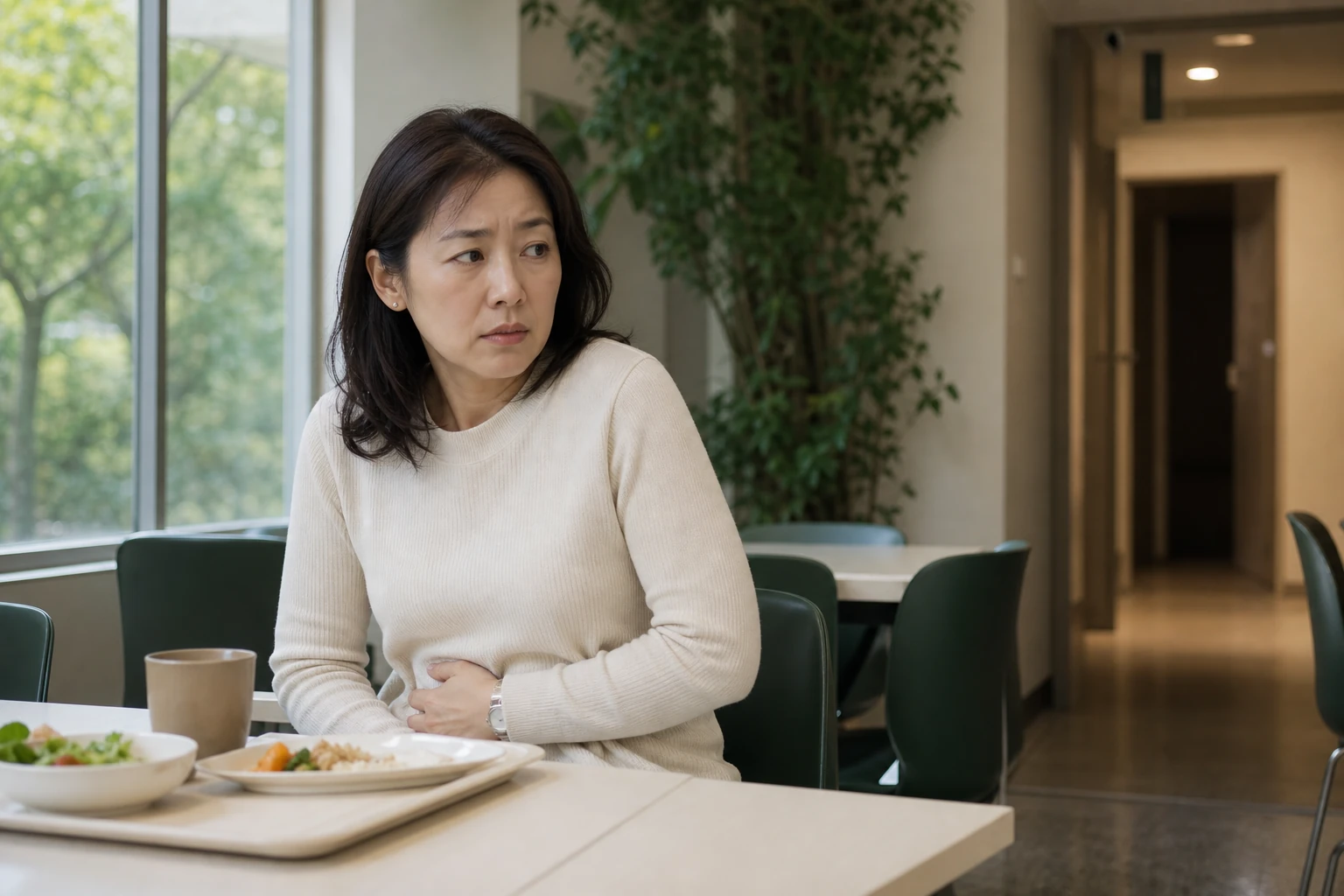 장누수증후군 진료 전 증상과 검사·기록을 확인하는 장면