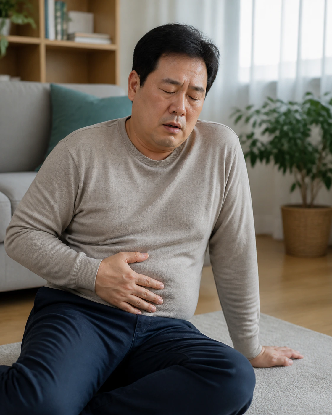 대사증후군 진료 전 증상과 검사·기록을 확인하는 장면