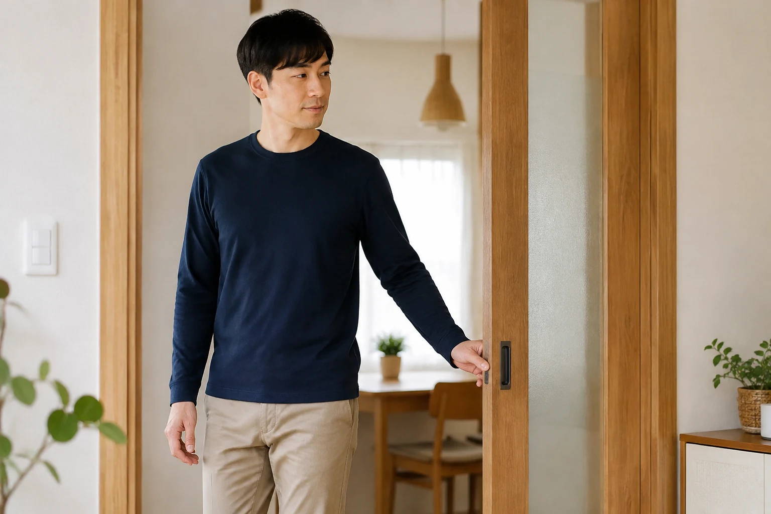 흉벽통증 증상이 호전되어 일상 활동을 편안히 이어가는 한국인 환자의 생활 장면
