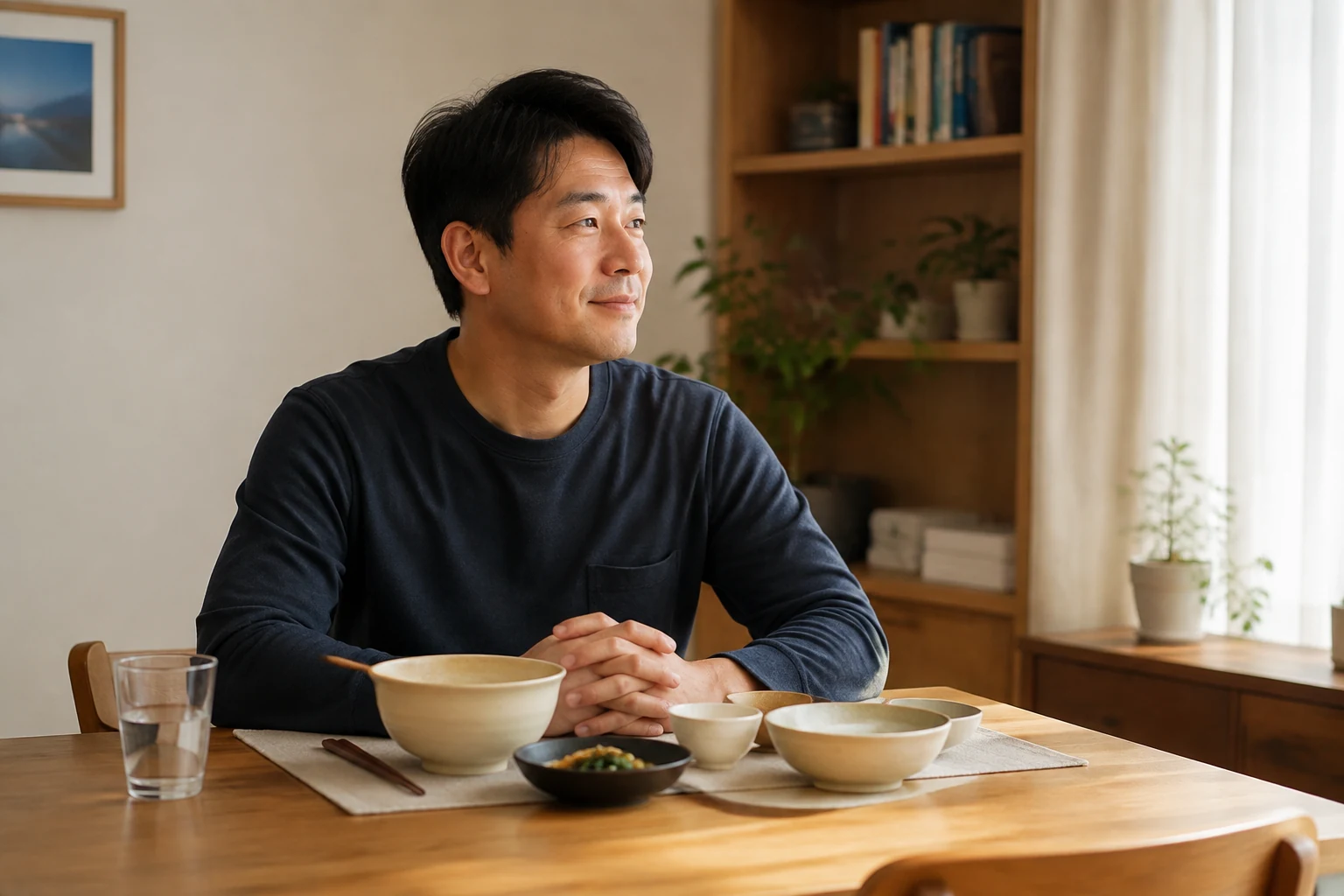 비심장성 흉통 증상이 호전되어 일상 활동을 편안히 이어가는 한국인 환자의 생활 장면