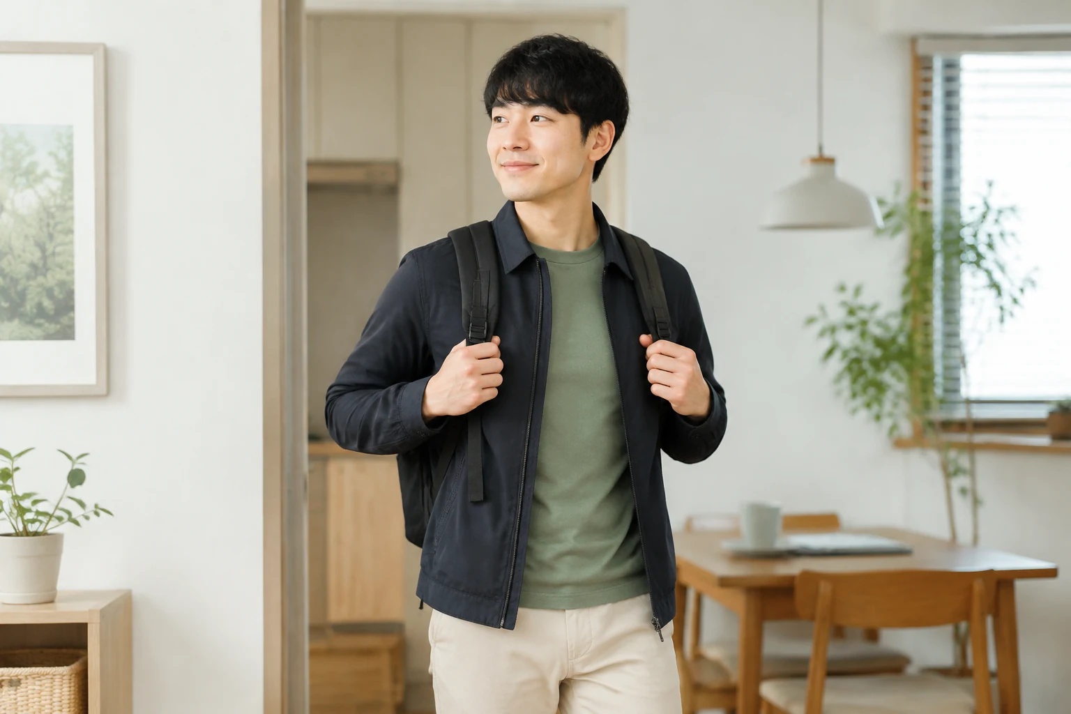 능형근통증 증상이 호전되어 일상 활동을 편안히 이어가는 한국인 환자의 생활 장면