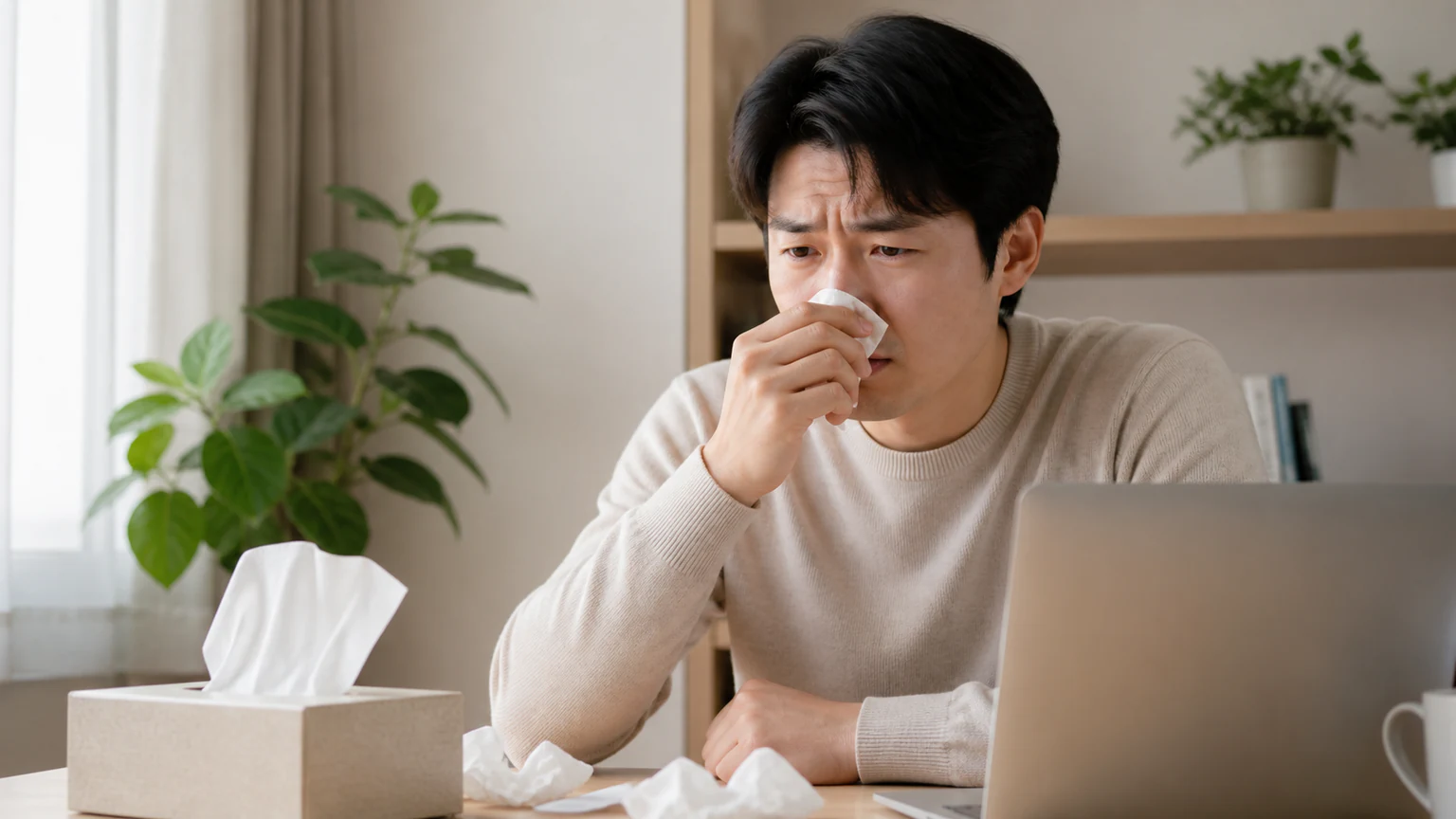 만성비염 증상이 반복되어 걱정하는 환자