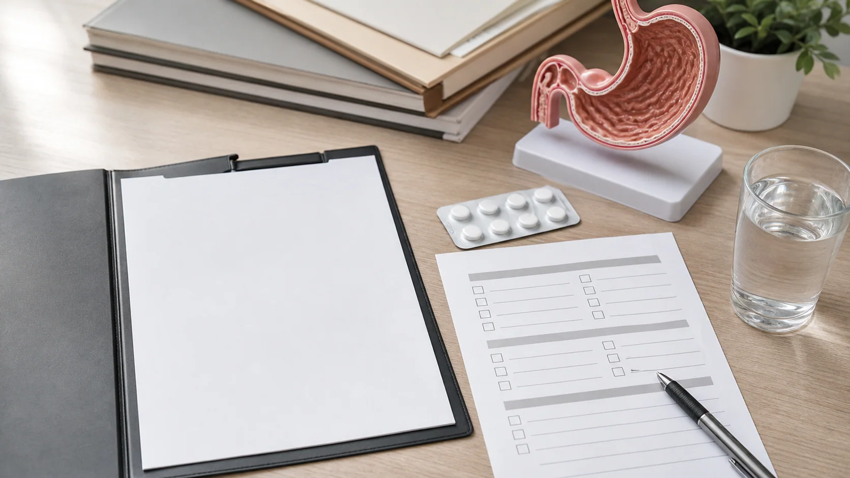 위궤양 내시경 기록과 복용 약, H. pylori 치료 여부를 확인하는 자료