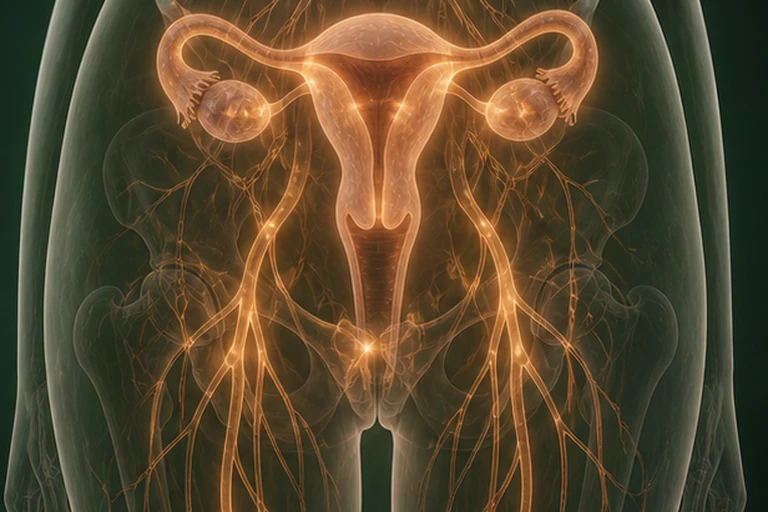 자궁·난소 주변 혈액과 림프가 골반 조직으로 이어지는 흐름