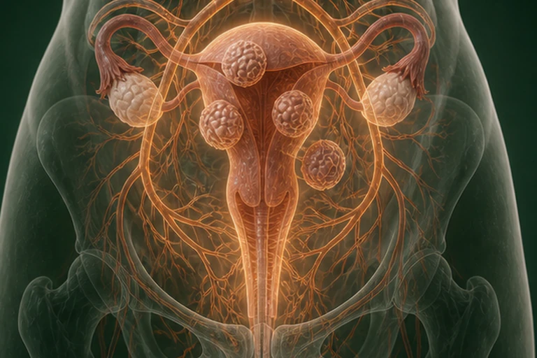 자궁·난소 주변 혈액과 림프가 골반 조직으로 이어지는 흐름