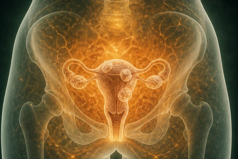 골반 안 한열 분포가 자궁과 난소 주변으로 이어지는 관계