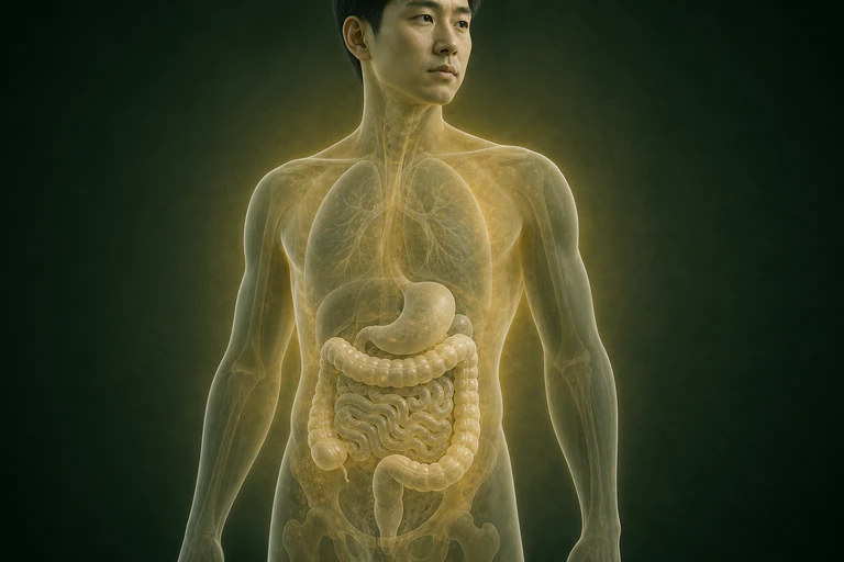한 사람의 전신 영양·순환이 장의 넓고 부드러운 온열 반응으로 이어지는 만성설사 열의 흐름