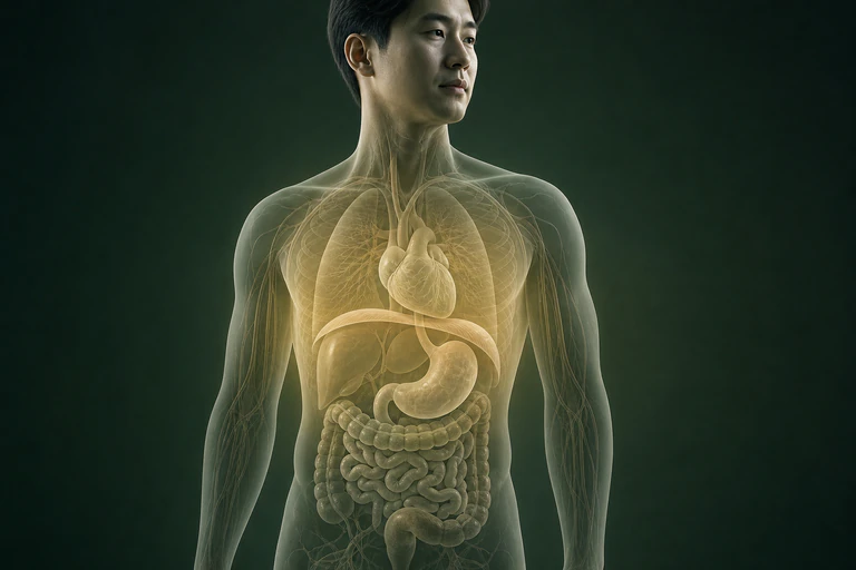 심폐·흉곽의 전신 영양·순환이 횡격막 아래 위의 부드러운 온열 반응으로 이어지는 위축성위염 열의 흐름
