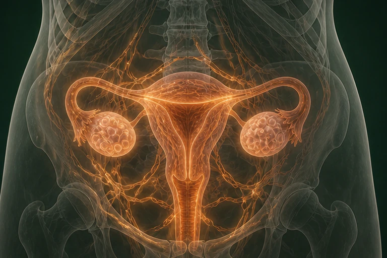 자궁과 난소 주위의 혈액·림프가 골반 안에서 오가는 관계